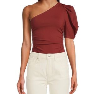 NWT Free People Somethin' Bout You Solid Bodysuit / Russet Acorn, XS